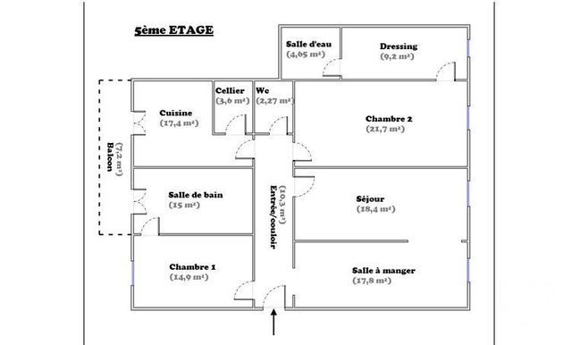 Appartement F4 à vendre - 3 pièces - 135.22 m2 - AJACCIO - 201 - CORSE - Century 21 Actif Immobilier
