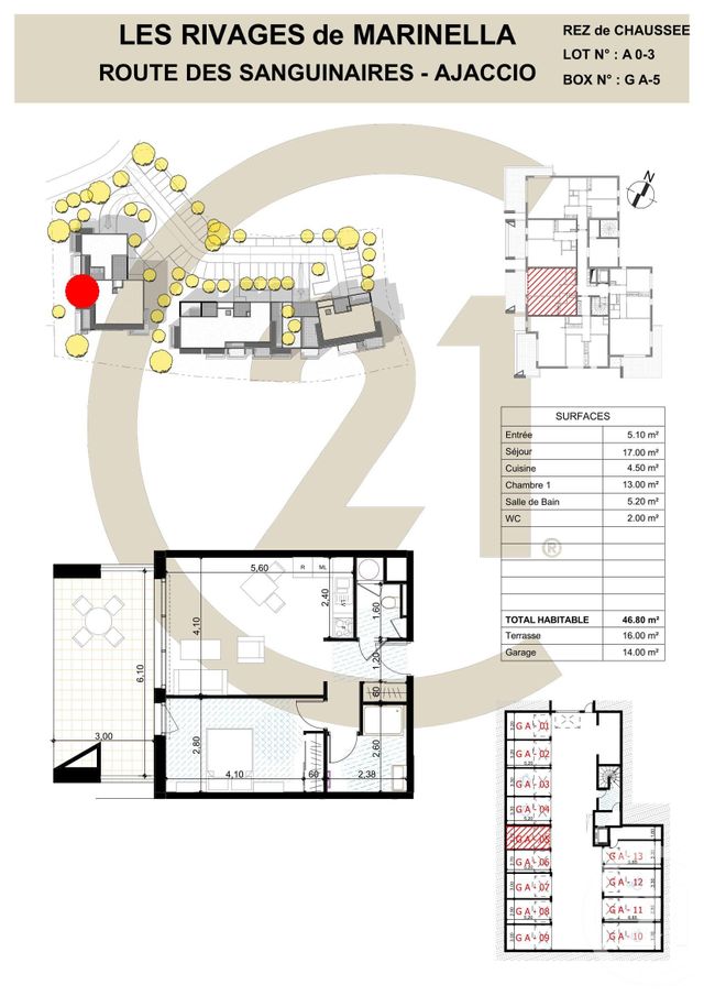 Afficher la photo en grand Appartement F2 à vendre - 2 pièces - 46.8 m2 - AJACCIO - 20 - CORSE - Century 21 Actif Immobilier