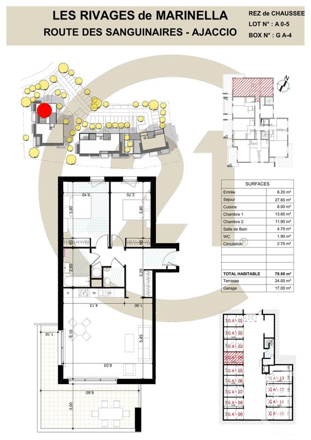 Afficher la photo en grand Appartement F3 à vendre - 3 pièces - 78.8 m2 - AJACCIO - 201 - CORSE - Century 21 Actif Immobilier