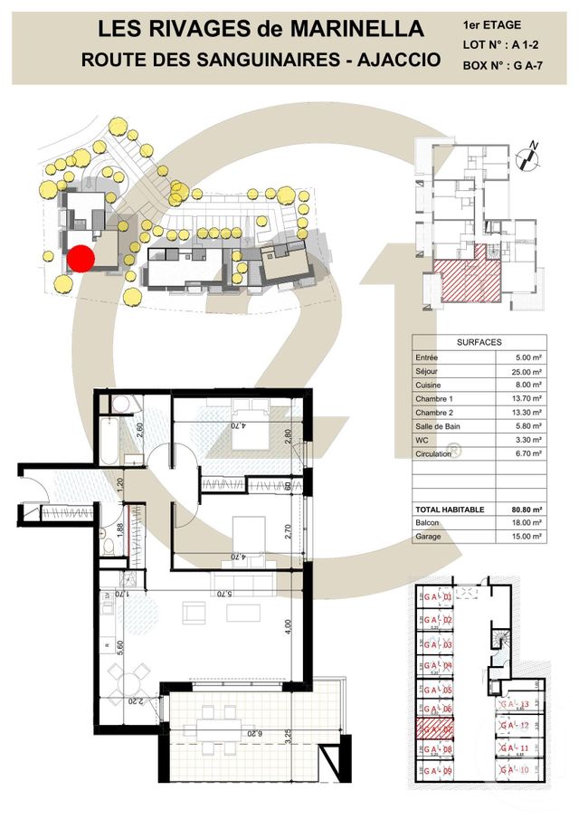 Afficher la photo en grand Appartement F3 à vendre - 3 pièces - 80.8 m2 - AJACCIO - 201 - CORSE - Century 21 Actif Immobilier